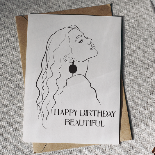 Happy Birthday Card sleek & minimal design and sincere sentiment, this is the perfect birthday card to send to that gorgeous someone to celebrate their special day. 